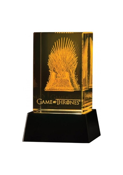 Game Of Thrones 3D Crystal Iron Throne With Lighted  Base