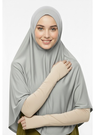 Sonbaharmoda Parmak Geçmeli Penye Esnek Likralı Kolluk 1 Çift Siyah Unisex Bej