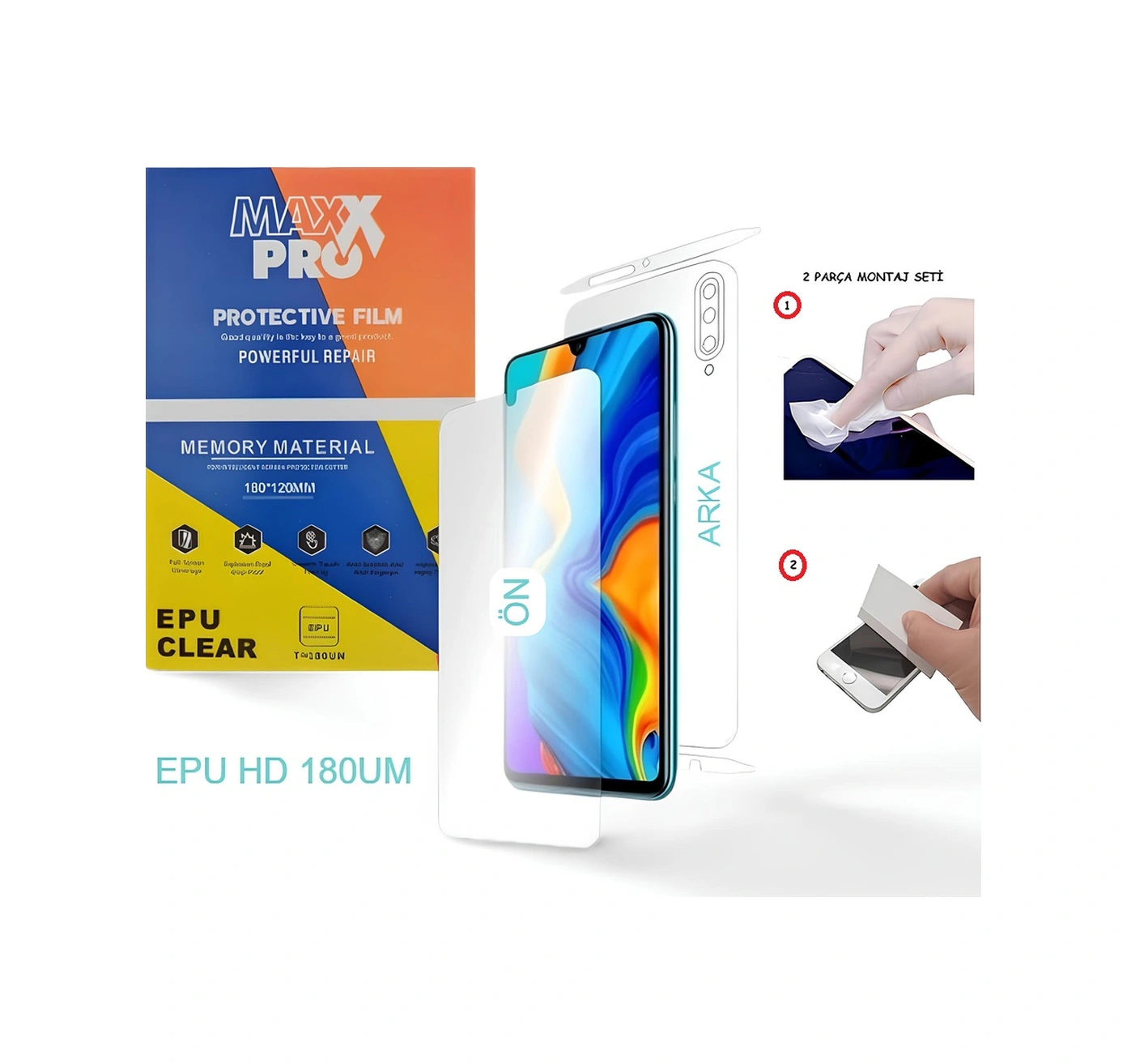 Xiaomi 17 Pro Max Nano Ekran Koruyucu Nano + Full Arka Kaplama Set Esnek Ultra İnce Nano - Maxxpro - Epu Hd