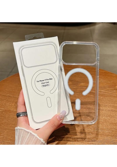 Iphone 17 Promax Uyumlu Magsafeli Şeffaf Kılıf 01