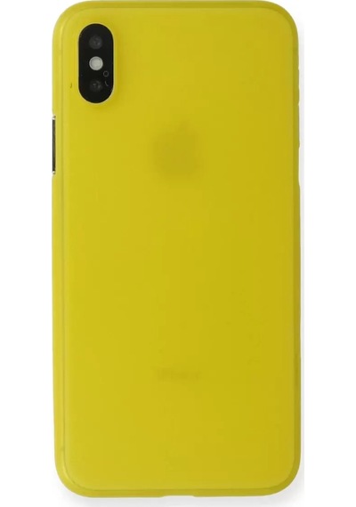Newface Apple, Uyumlu iPhone X Kılıf Pp Ultra İnce Kapak - Sarı