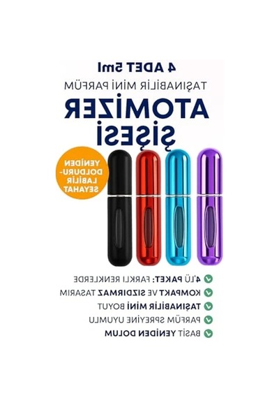 4 Adet Mini Parfüm Atomizer, 5 Ml Yeniden Doldurulabilir Seyahat İçin