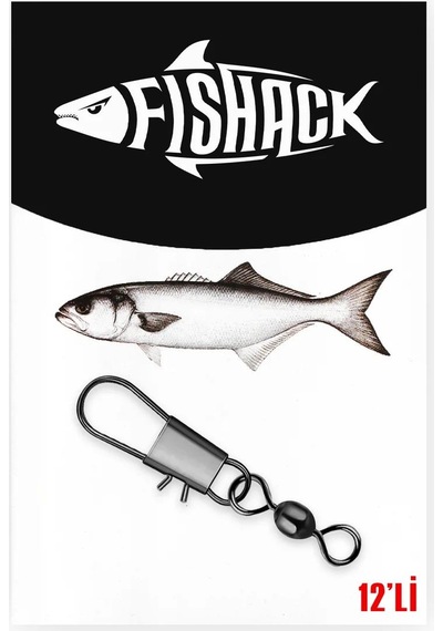 Fishack Paslanmaz Klipsli Fırdöndü Füme No: 9 12'li 13434198