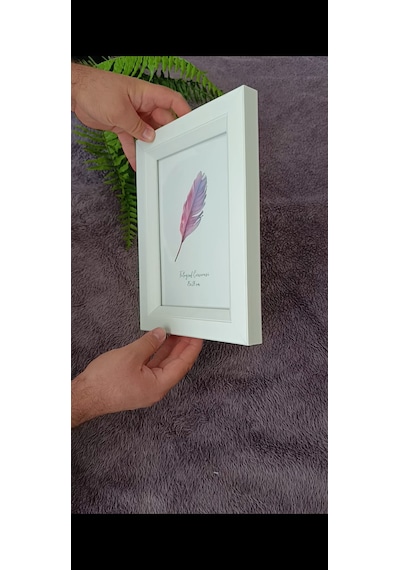 Fotoğraf Baskısı + Fotoğraf Çerçevesi - 15x21 Cm İç Ölçü - 19x25 Cm Dış Ölçü - Beyaz Renk