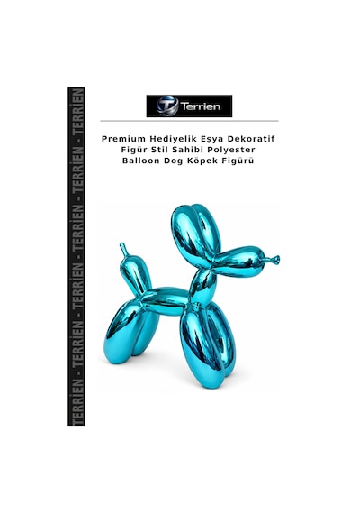 Premium Hediyelik Eşya Dekoratif Figür Stil Sahibi Polyester Balloon Dog Köpek Figürü