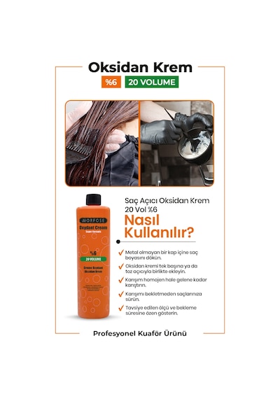 Morfose 20 Volüm %6 Oksidan Krem 1 L