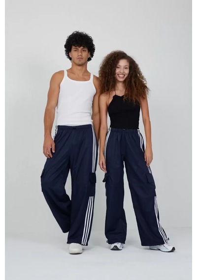 Paradise Unisex Üç Şerit Cargo Eşofman Altı Lacivert