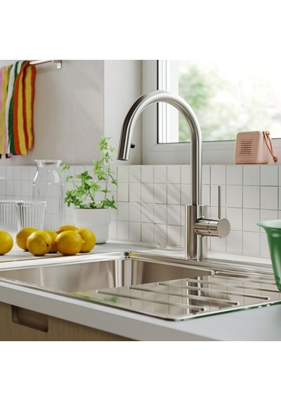 Ikea Sallsjön Eviye Bataryası, Metal Rengi, Spiralli