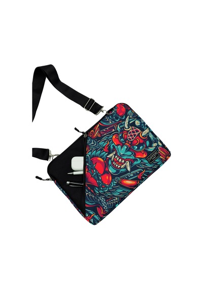 Differ 13-14'' inç Maske Desen Su Geçirmez/Askılı/Laptop/Apple Uyumlu MacBook /