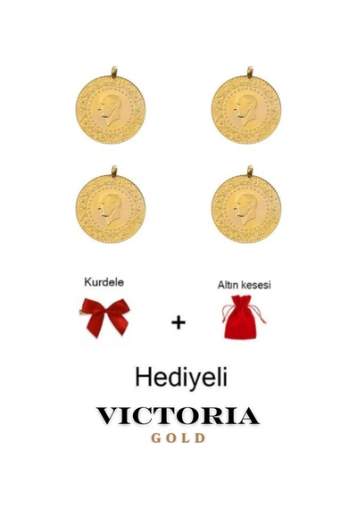 Vıctorıa Gold 4 Adet Tam Altın -hediyeli Eski Tarihli Kulplu 22 Ayar