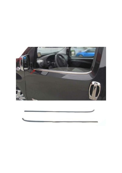 Fiat Fiorino 2008 Ve Üzeri Modeller Krom Cam Çıtası 2 Parça Paslanmaz Çelik