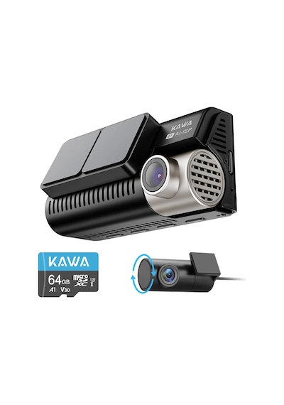 Kawa D11 2 Kameralı Ön / Arka 4k+1080p Sony Starvıs Sensörlü Yapay Zeka Destekli Wi-fi Gps'li Araç Kamerası