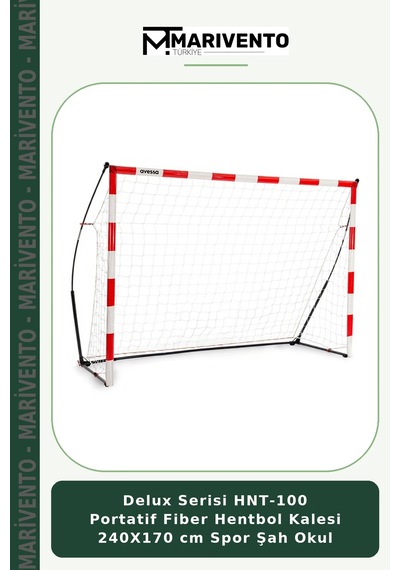 Delux Serisi Hnt-100 Portatif Fiber Hentbol Kalesi 240x170 Cm Spor Şah Okul Çok Renkli