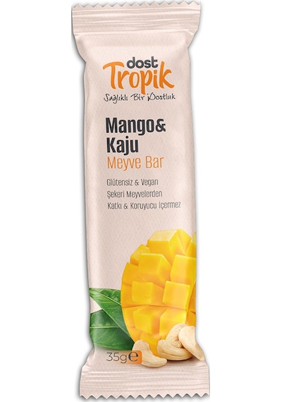Mango Ve Kaju Aromalı Meyve Bar 35 G Meyve İçeren Pratik Atıştırmalık 1 Adet