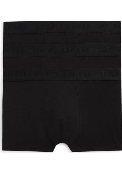 Tommy Hilfiger 3p Trunk Pamuklu Siyah Erkek Boxer-13071 Siyah
