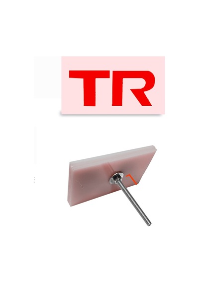 Tr Panjur Arma Beyaz Zemin Kırmızı Logo Vidalı Pleksi Izgara Amblem 85x55mm