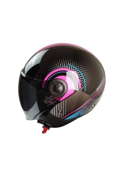 Fx101 Pink Women Motosiklet Kaskı Yarım Açık Kadın Motorcu Kask Çok Renkli