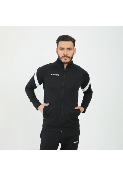 Siyah - Beyaz Tryon Erkek Futbol Kamp Sweat Kamp Eşofman Evo Pro 1018055 Siyah