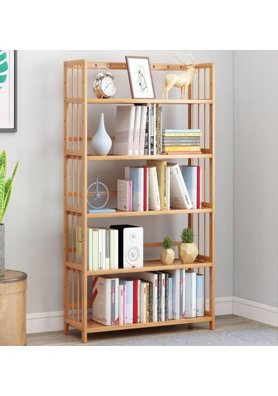 Valkyrie 5 Katlı Bambu Raf Kitaplık 60x23x128 Cm Çok Amaçlı Düzenleyici Dekoratif Organizer Kahverengi Valkyrie 5 Katlı Bambu Raf Kitaplık 60x23x128 Cm Çok Amaçlı Düzenleyici Dekoratif Organizer Kahverengi