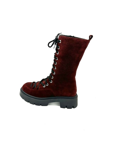 Bordo Snowy Kadın Hakiki Siyah Bot Siyah