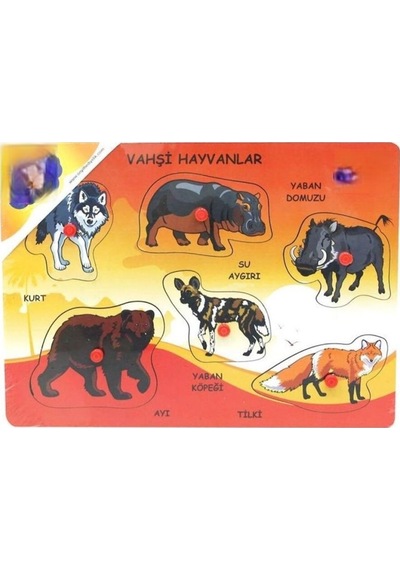 Hmngoakkllby 135-136-137 Ahşap Tutmalı Vahşi Hayvanlar Akllhmng