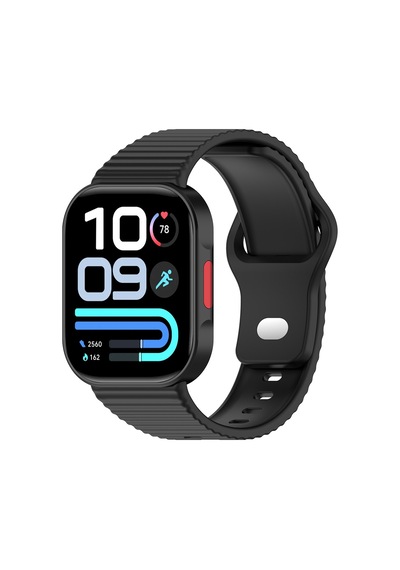 Redmi Watch 6 Silikon Kordon Tırtıklı Suya Dayanıklı Tasarım Siyah