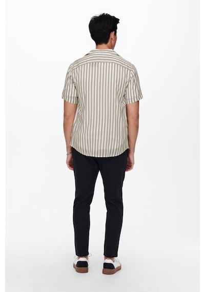 Only & Sons Onswayne Lıfe Ss Vıscose Shırt Noos 22013267 Bej 001