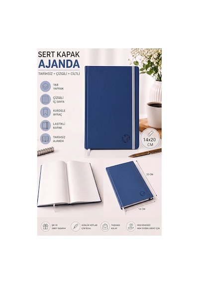 Kaliteli Tarihsiz Ajanda Not Defteri A5 14x20cm 1 Adet Lizz Ofs180l Çizgili Lastili Sert Kapak 168 Yaprak Ciltli Lacivert Kaliteli Tarihsiz Ajanda Not Defteri A5 14x20cm 1 Adet Lizz Ofs180l Çizgili Lastili Sert Kapak 168 Yaprak Ciltli Lacivert