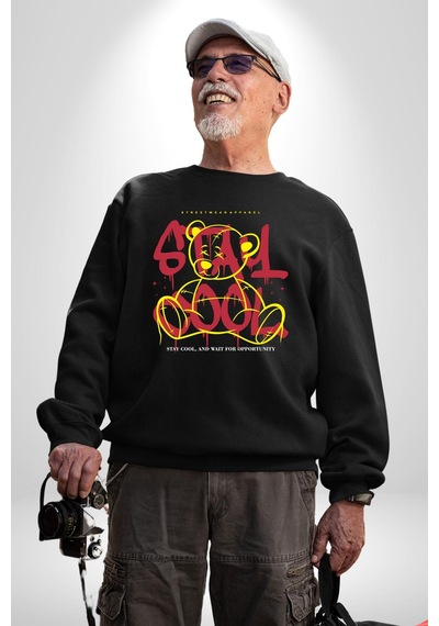 Havalı Kal Unisex Siyah Sweatshirt Siyah