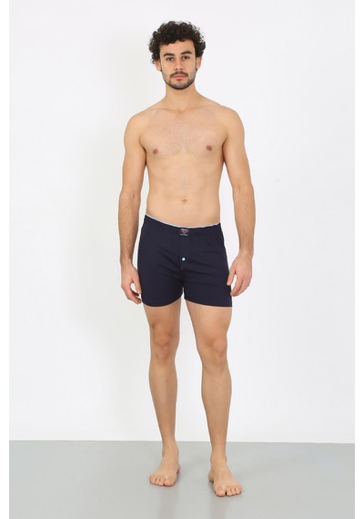 İbrahim Burak Etiler Collection Moda Çizgi Erkek Penye Boxer Lacivert 40091
