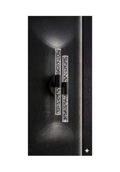 Bubbleflux Dubble Small 31 Cm Modern Tasarım Led Aplik - Duvar Lambası - Siyah - Pilli - Beyaz Led Siyah Pilli Duble
