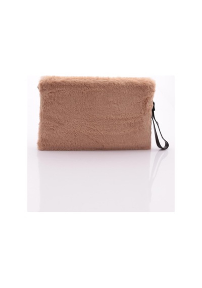 Dgn 4106 Kadin Kürklü Çanta 4106-2337-R0385 Camel