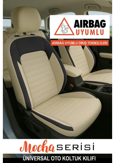 Mocha Taytüyü Oto Koltuk Kılıfı Volkswagen Bora-golf-jetta-polo Uyumlu Bej