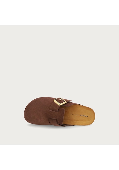 Cocoa Terlik Kadın 17b5 Frau Suede Mules Kahverengi