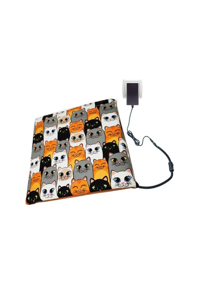 Kedi Minderi Isıtmalı Model 45x45cm 12v Adaptörlü Su Geçirmez Kdtes60