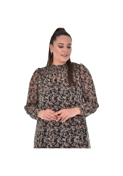 Myline Astarlı Şifon Gipe Detaylı Elbise (536943231)