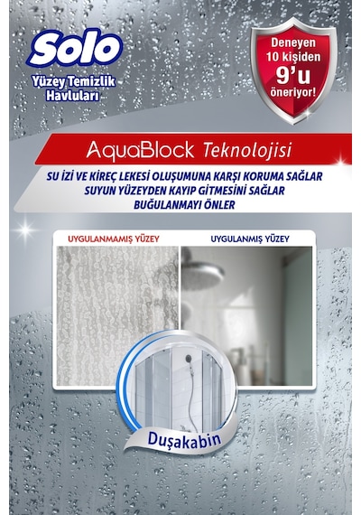 Solo Aquablock Yüzey Temizlik Havlusu 6'lı 180 Yaprak