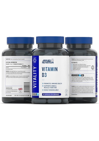 Applied Nutrition Vitamin 3000 Iu D3 Vitamin 90 Caps