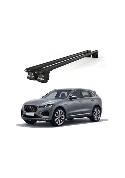 Trio-ıı Jaguar F-pace 2016 Ve Sornası Uyumlu Siyah Kilitli Ara Atkı 135cm Port Bagaj Tavan Barı