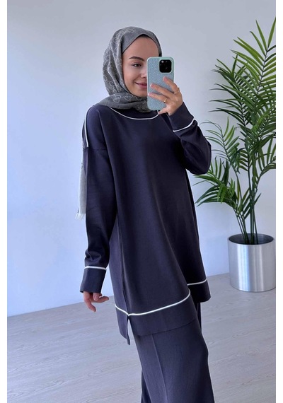 Kahijab Biye Detay Merserize Takım - Füme Füme