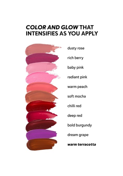 Allık Ruj Göz Farı Glow Tint Warm Terracotta, Nemlendirici Makyaj, 511 Kahverengi, Hyaluronik Asit Peptit