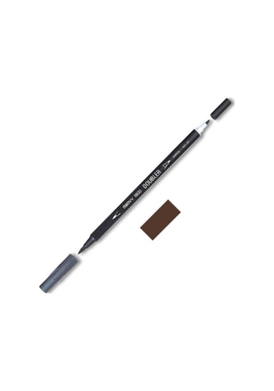 Çift Uçlu Brush Pen Fırça Kalem Mocha