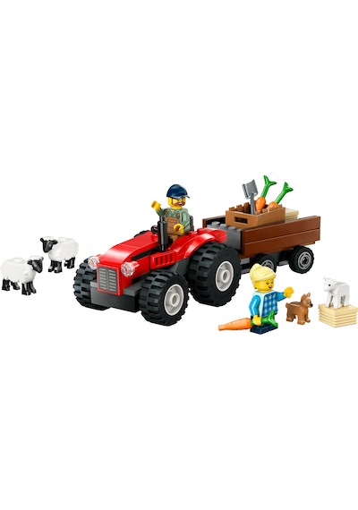 LEGO® City Römorklu Kırmızı Çiftlik Traktörü ve Koyun 60461 - 4 Yaş ve Üzeri Çocuklar için Yaratıcı Oyuncak Yapım Seti (116 Parça)