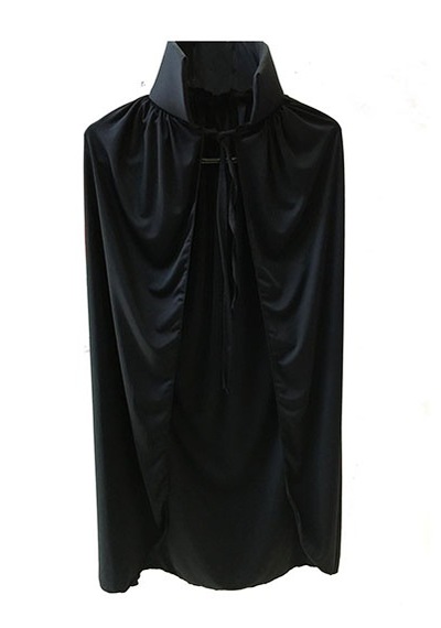 Lunaev Siyah Yakalı Pelerin - Vampir Pelerin - Dracula Pelerin 90 Cm Parti Kostümü