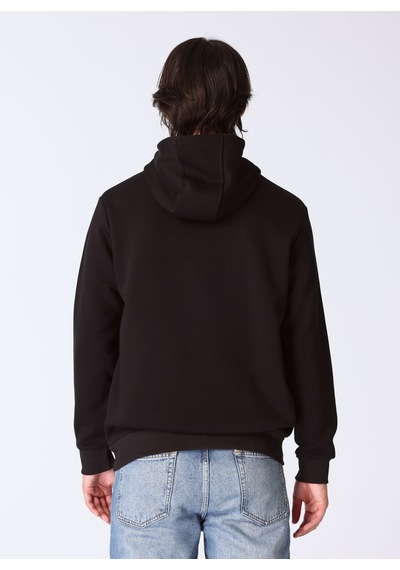 Limon Siyah Erkek Kapüşon Relaxed Düz Sweatshirt L4wm-swt9501