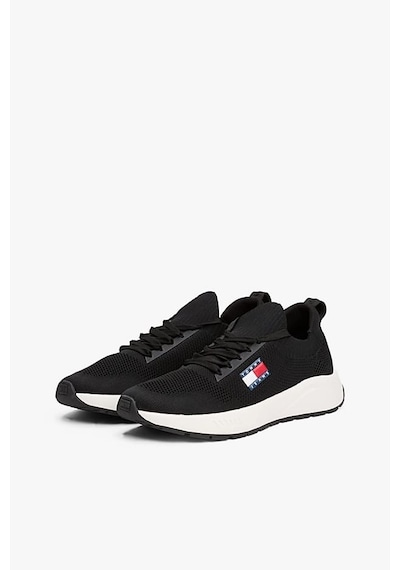 Tommy Hilfiger Erkek Tjm Runner Knit Örgü Sneaker - Siyah Black