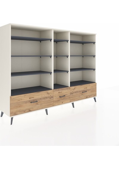 Hyperion Dolap 12 Raflı 3 Çekmeceli 220x44x163 Aytaşı-antrasit/çam Antrasıt/atlas Çam - Aytası Hyperion Dolap 12 Raflı 3 Çekmeceli 220x44x163 Aytaşı-antrasit/çam Antrasıt/atlas Çam - Aytası