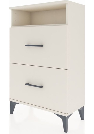 Arges Komodin Tek Raflı 2 Çekmeceli 60x30x96 Aytaşı-aytaşı Aytaşı