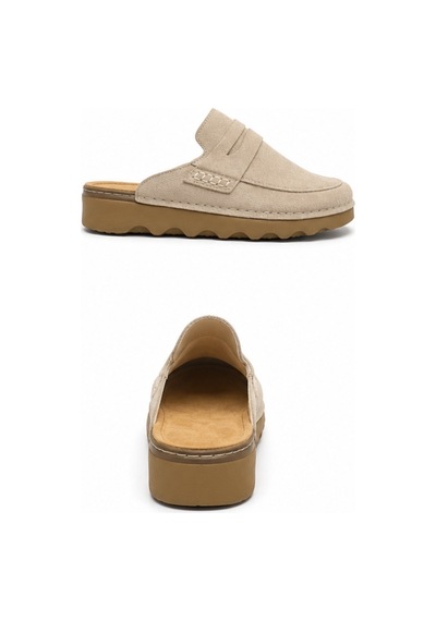 N Napa Shoe Np.351.bej Süet Deri Terlik