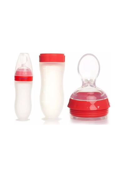 Bebedor Silikon Kaşıklı Biberon 120ml +6 Ay Şeffaf Kod:7509 5 Lü